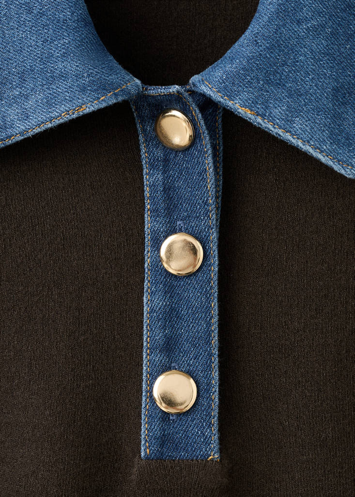Pull-Over Col Chemise Combiné