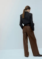 Pantalon Large En Cuir Synthétique