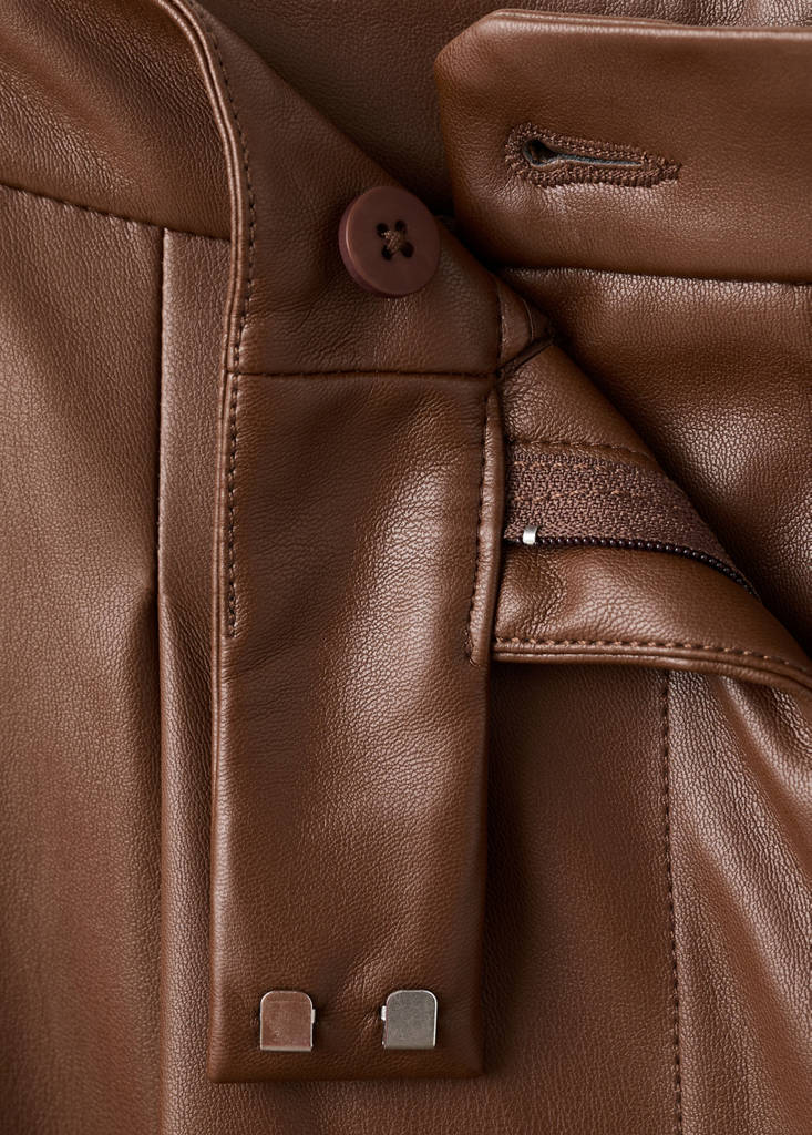 Pantalon Large En Cuir Synthétique