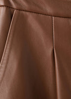Pantalon Large En Cuir Synthétique