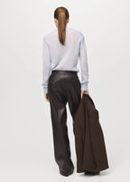 Pantalon Large En Cuir Synthétique