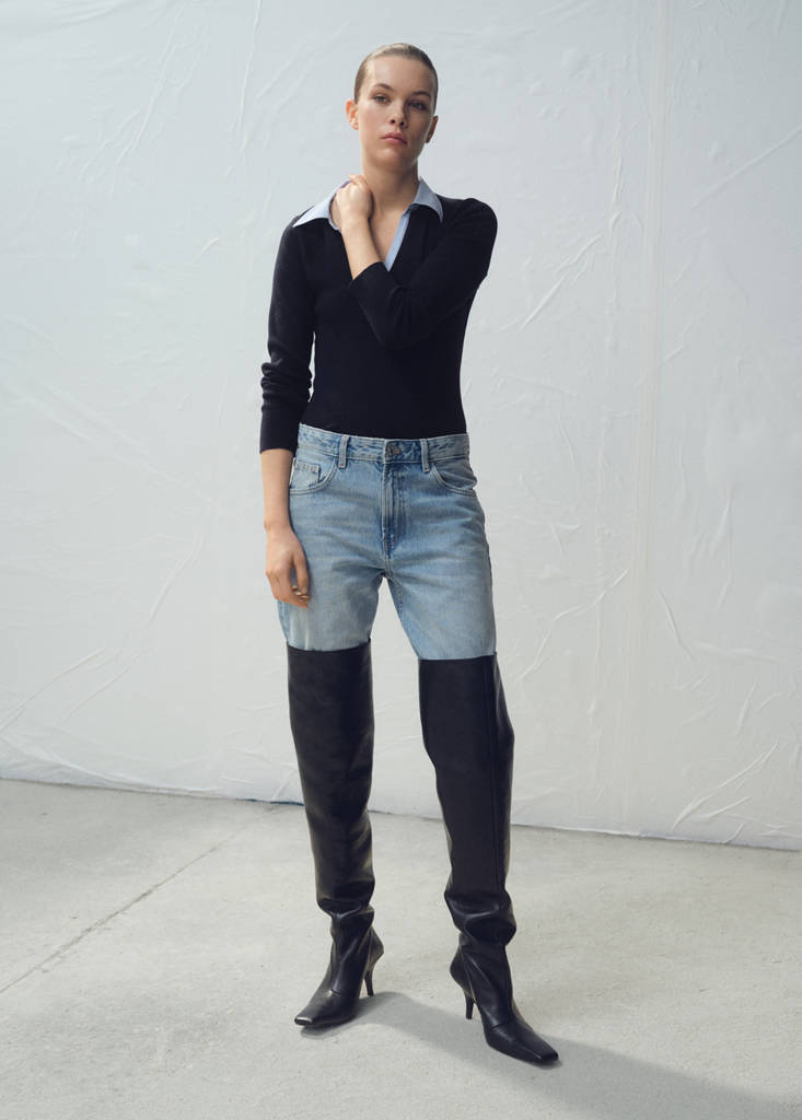 Pull-Over Col Chemise Combiné