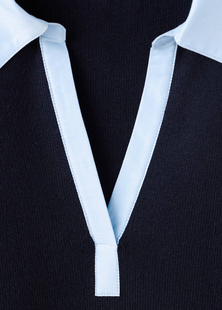 Pull-Over Col Chemise Combiné