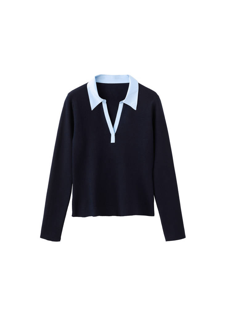 Pull-Over Col Chemise Combiné