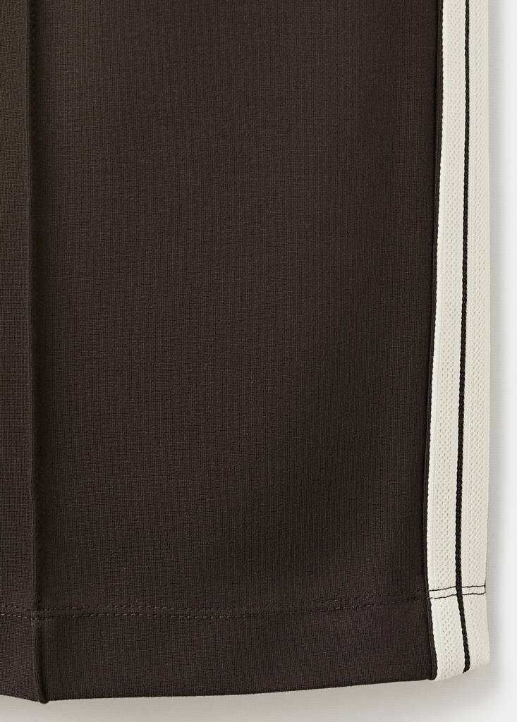 Pantaloni Driti a Righe a Contrasto