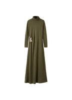 Robe Maille Col Montant Broche