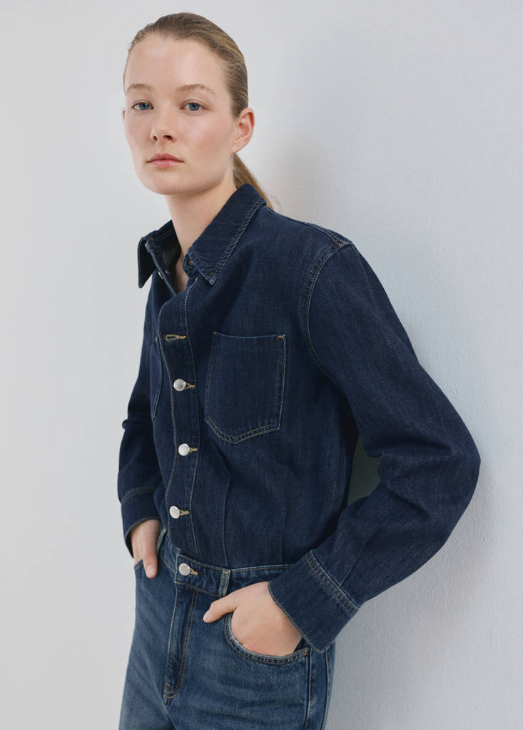 Buttoned Denim Jumpsuit