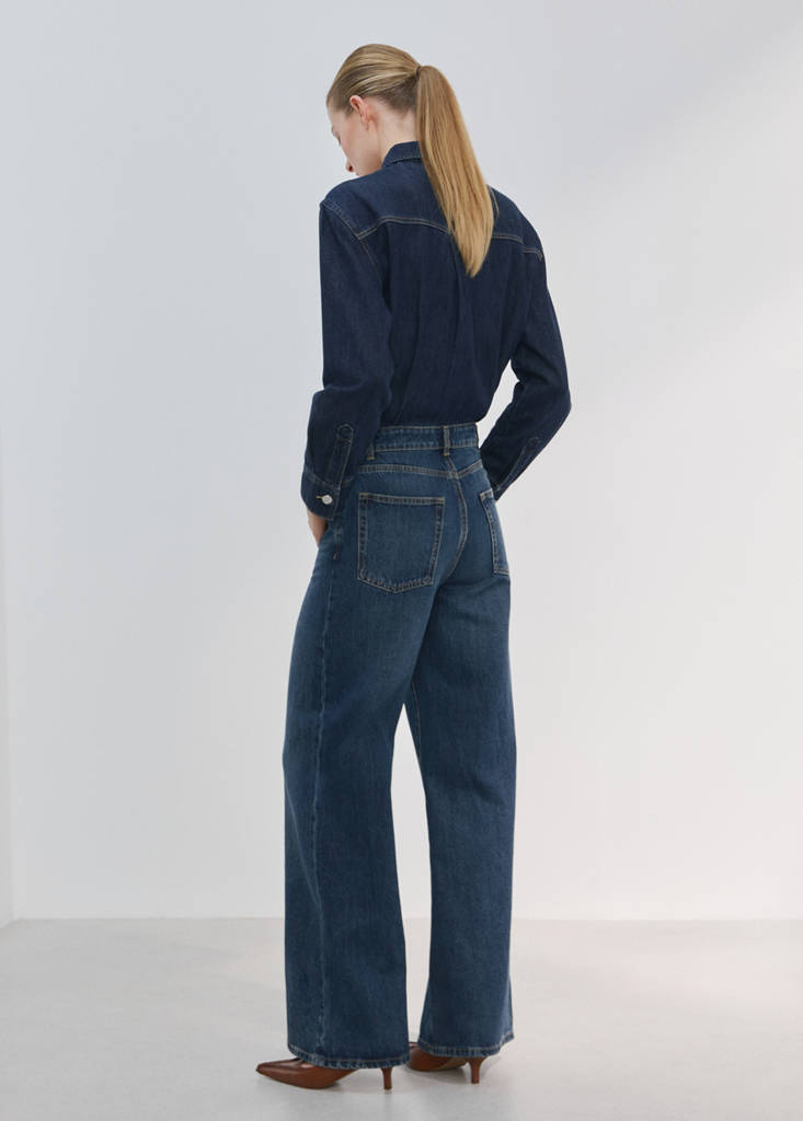 Buttoned Denim Jumpsuit