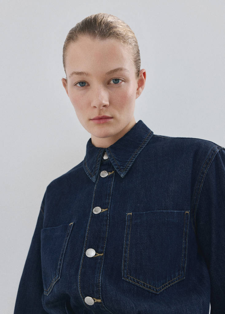 Buttoned Denim Jumpsuit