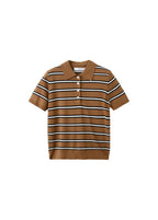 Pull-Over Rayures Col Polo