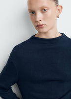 Sweat En Maille Fine Avec Col Cheminée