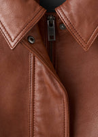 Chaqueta De Piel Oversize