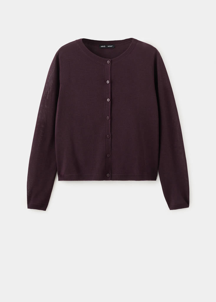 Gerader Feinstrick-Cardigan