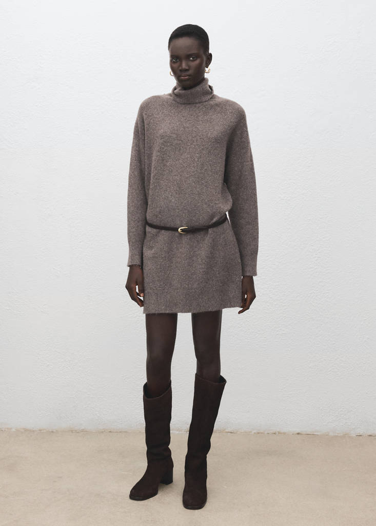 Robe Maille Col Roulé