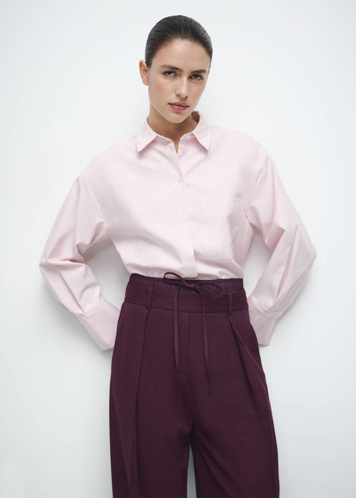 Pantalon À Pinces Combiné À La Taille