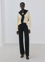 V-Neck Jumper with Contrast Trim