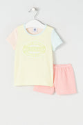 Pijama - Rosa, Amarillo y Azul - Niña