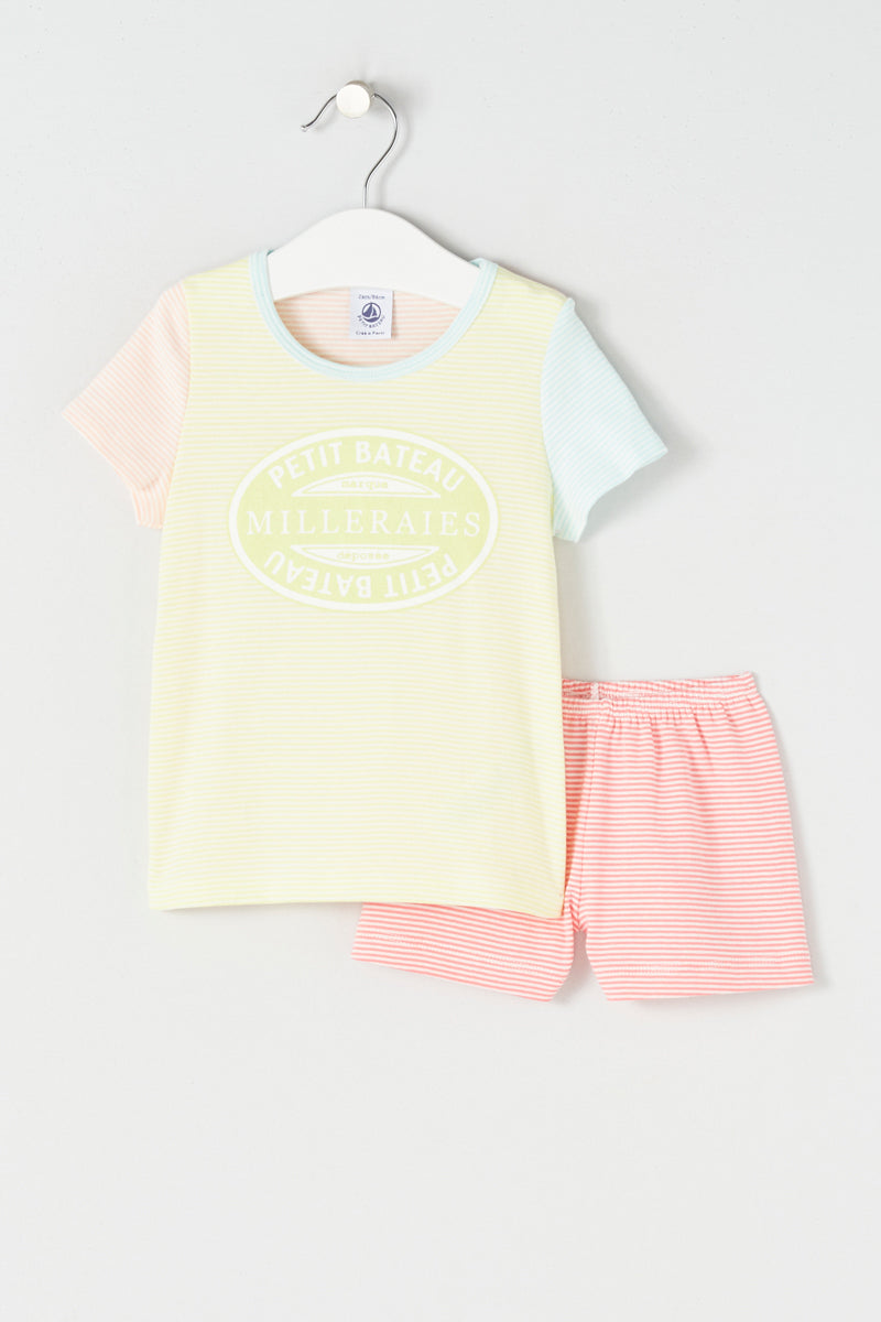 Pijama - Rosa, Amarillo y Azul - Niña