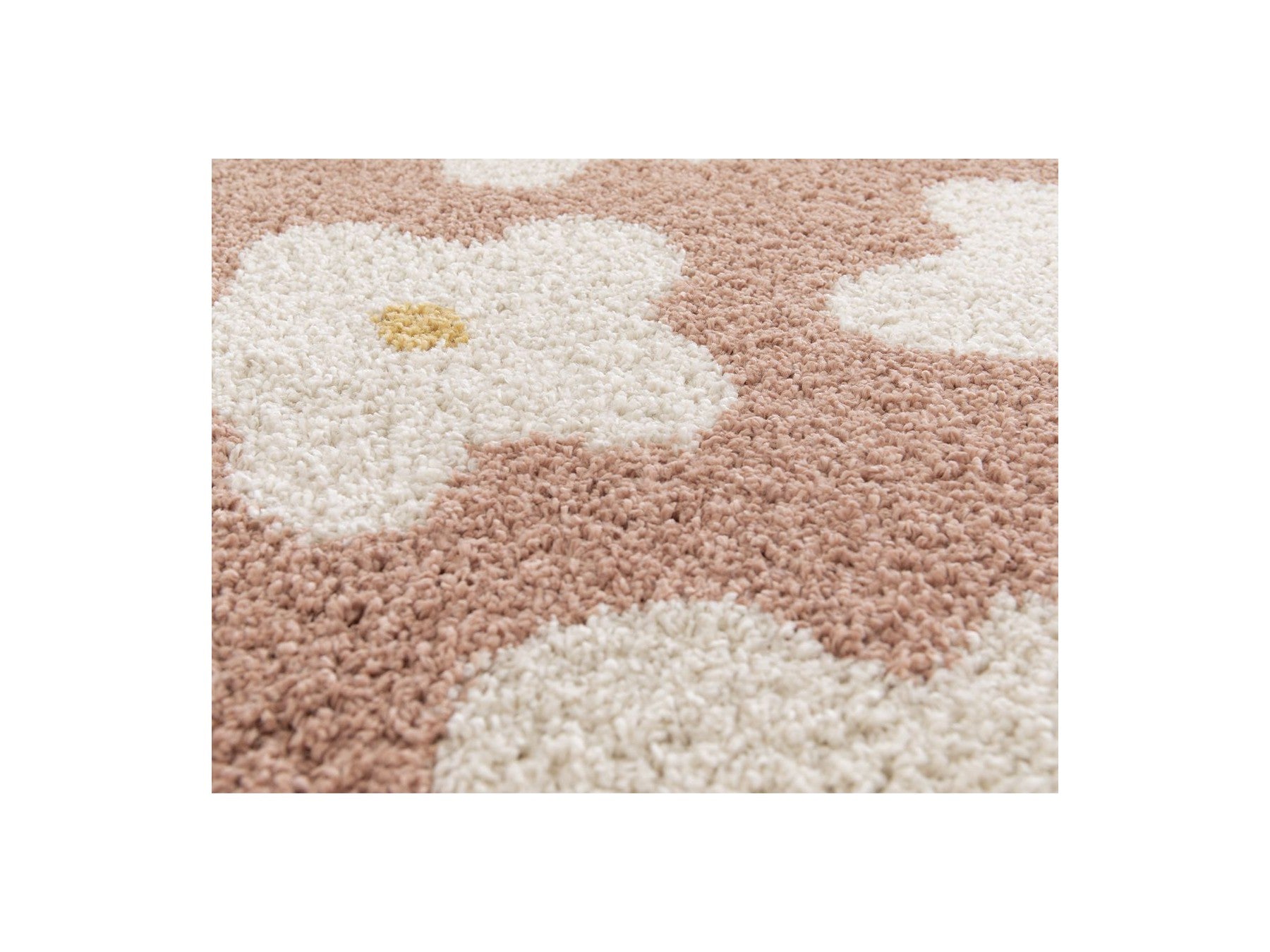 Suzy - Alfombra de pelo corto - Motivo floral - Rosa