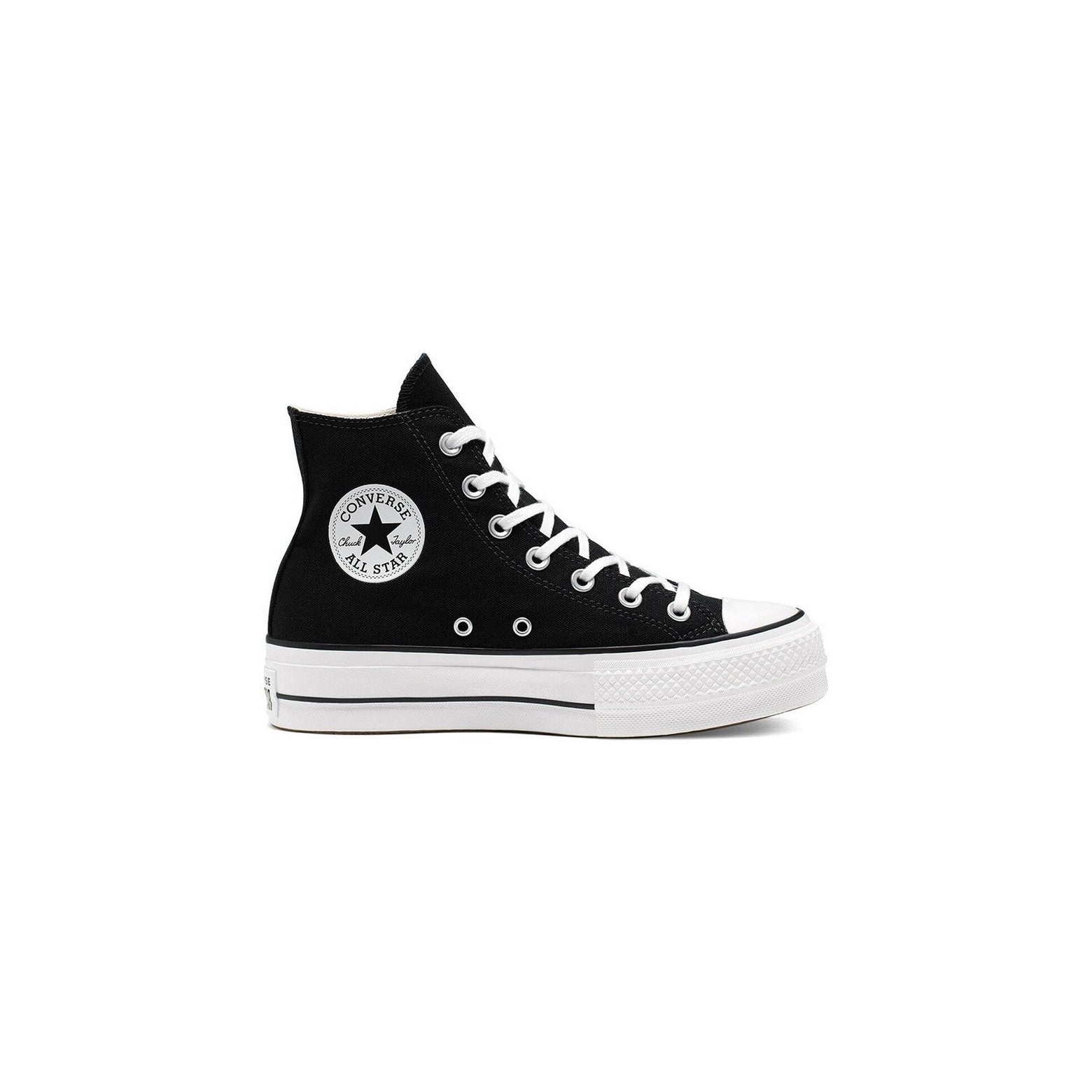 Baskets Converse Canvas All Star Lift Hi Jr - Noir/Blanc