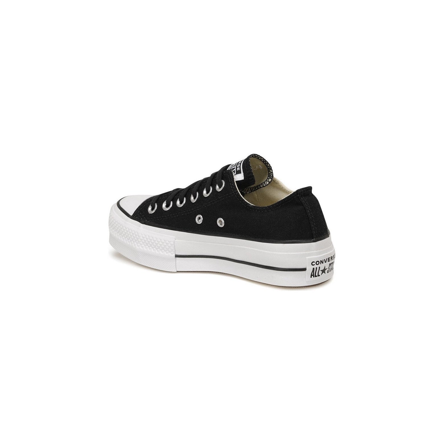 Canvas All Star Lift Hi Jr Sneakers - Black/White