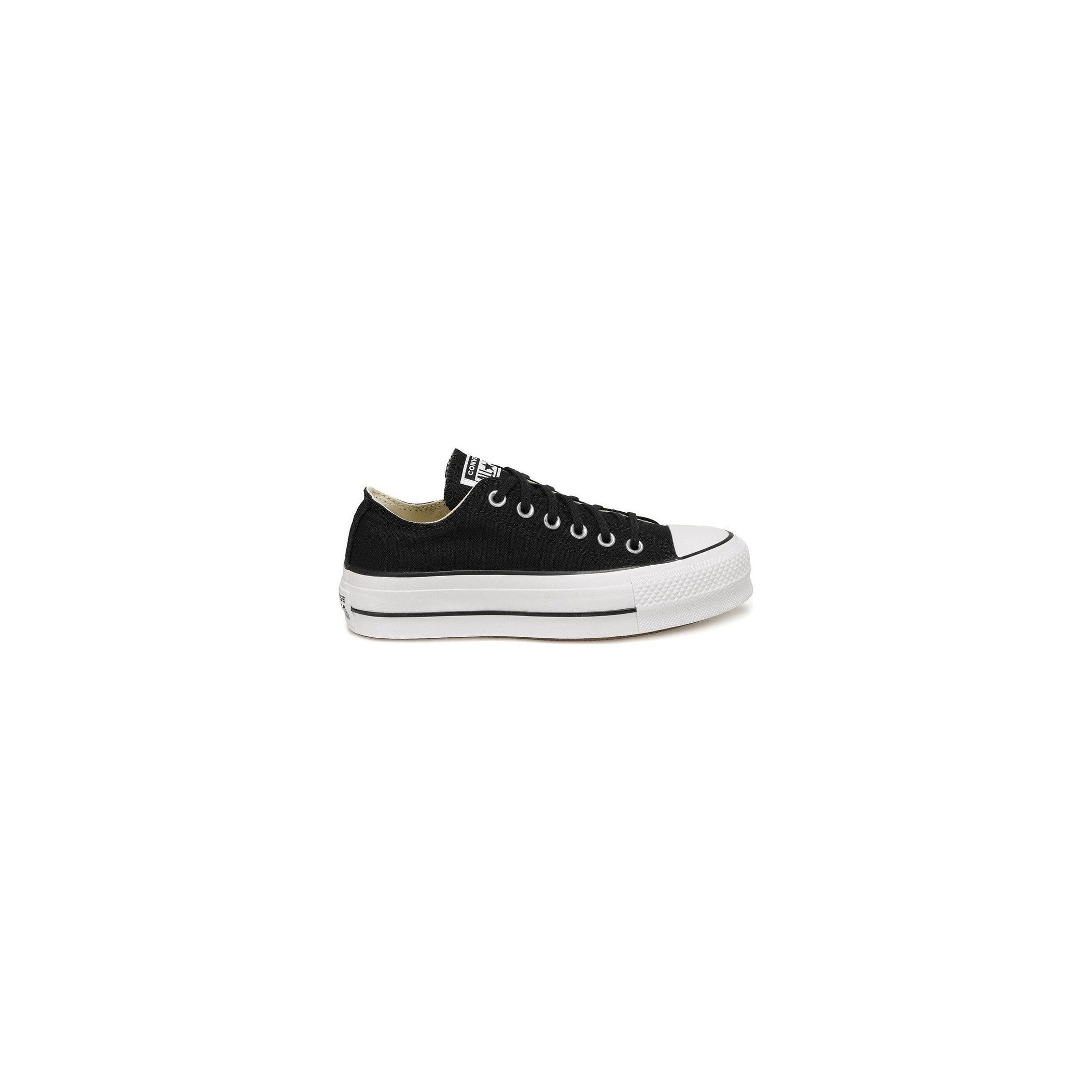 Canvas All Star Lift Hi Jr Sneakers - Black/White