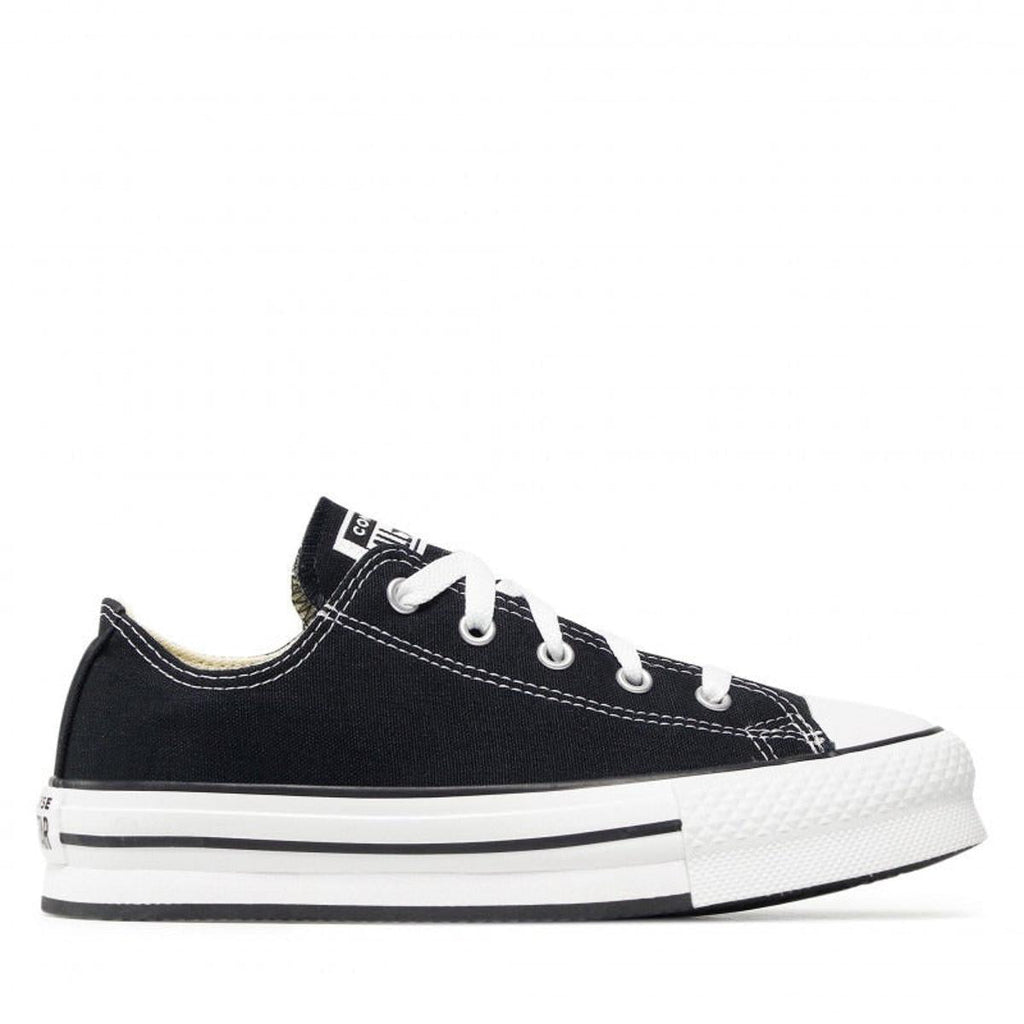 Canvas All Star Lift Hi Jr Sneakers - Black/White