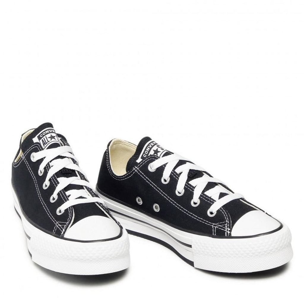 Canvas All Star Lift Hi Jr Sneakers - Black/White