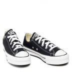 Canvas All Star Lift Hi Jr Sneakers - Black/White