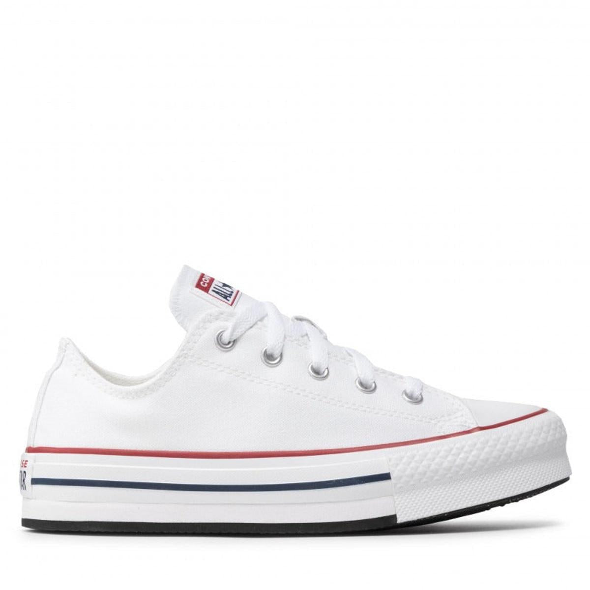 Baskets Converse Canvas All Star Lift Hi Jr - Blanc Bleu