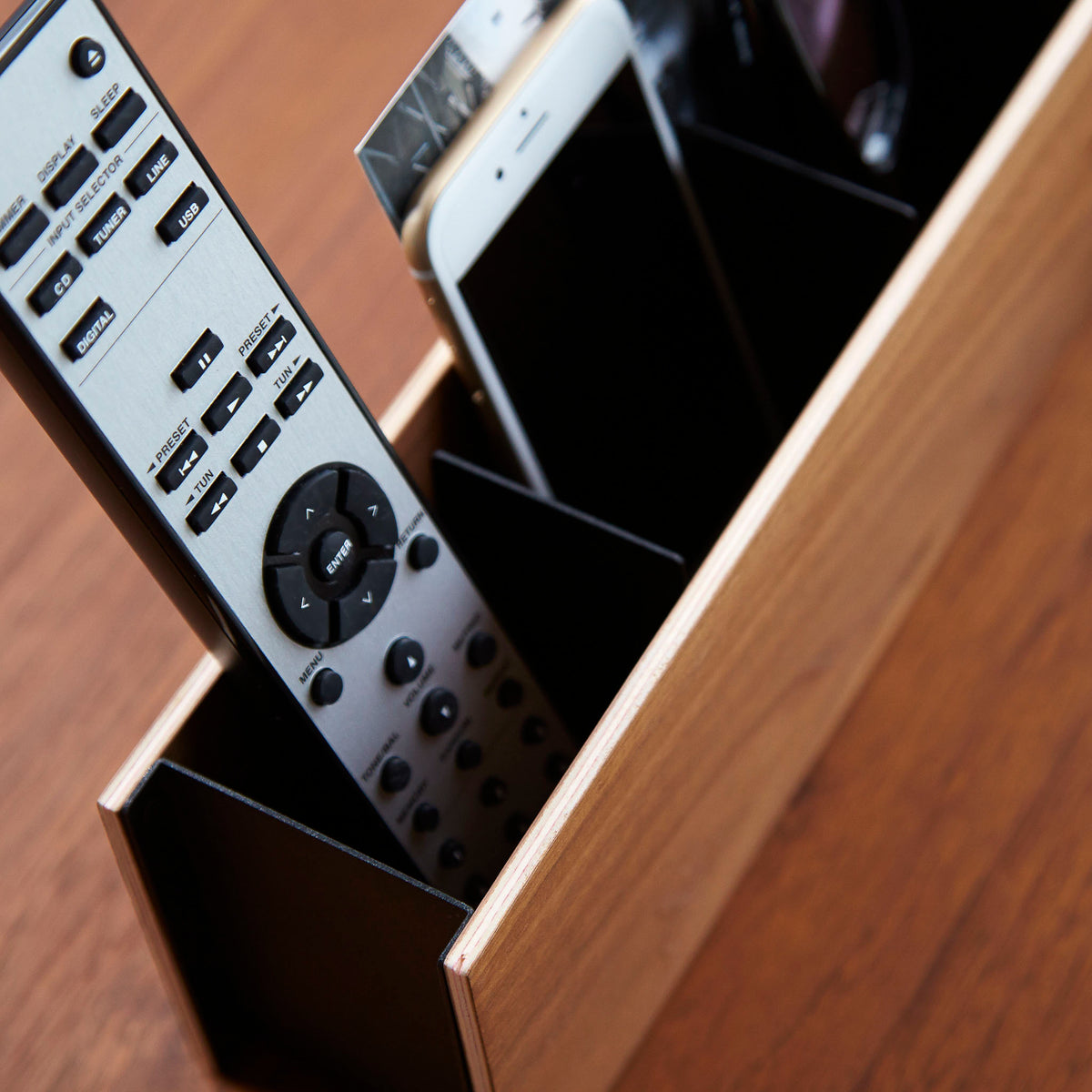 Organisateur De Bureau Rin - Noir Et Bois
