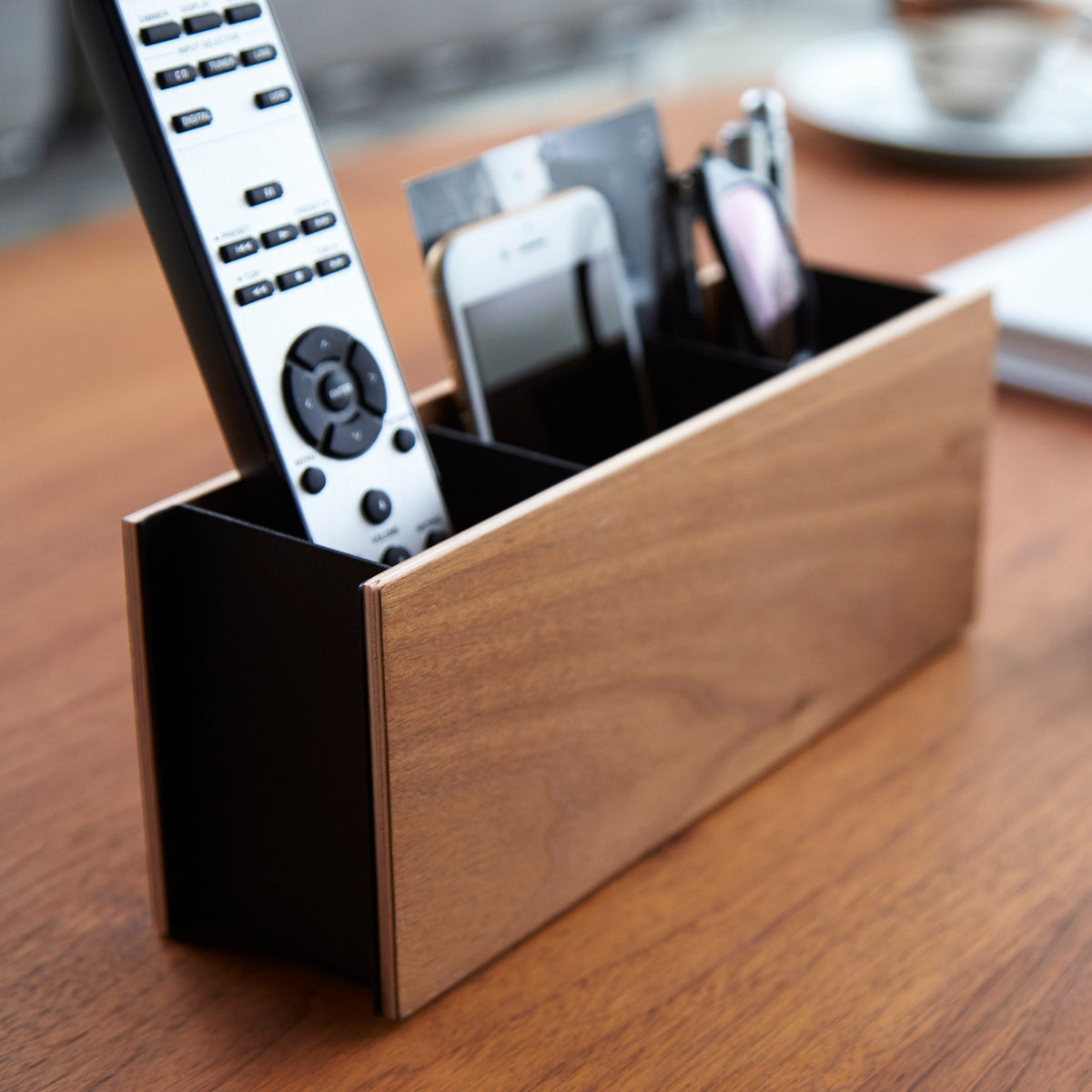 Organisateur De Bureau Rin - Noir Et Bois