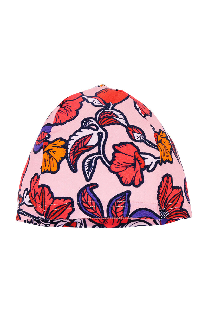 Bonnet De Bain - Rose Et Moutarde - Enfant Fille