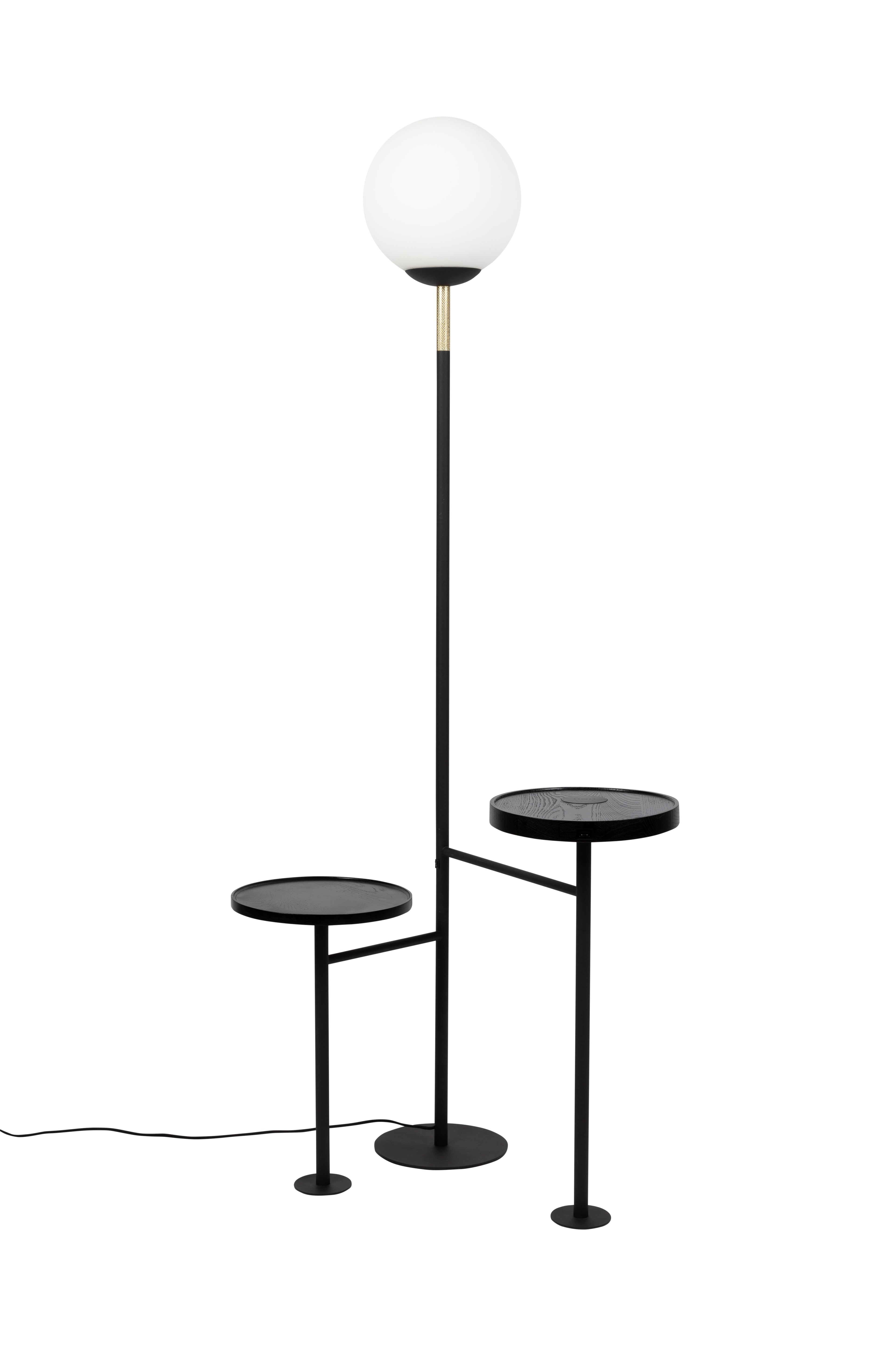 Orion Charge - Lámpara de pie - Vidrio - Negro
