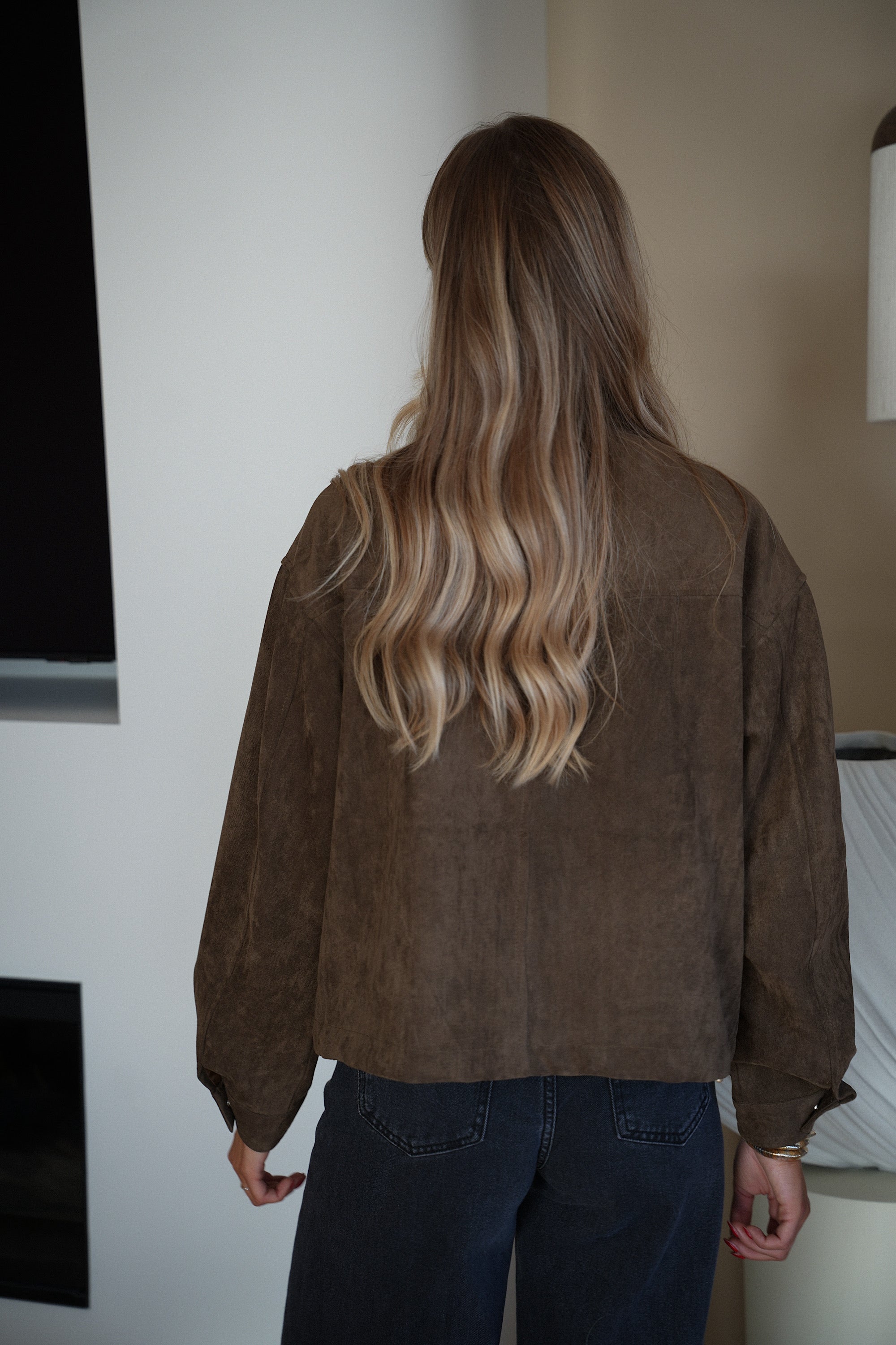 Chaqueta Rebeca Ante - Chocolate
