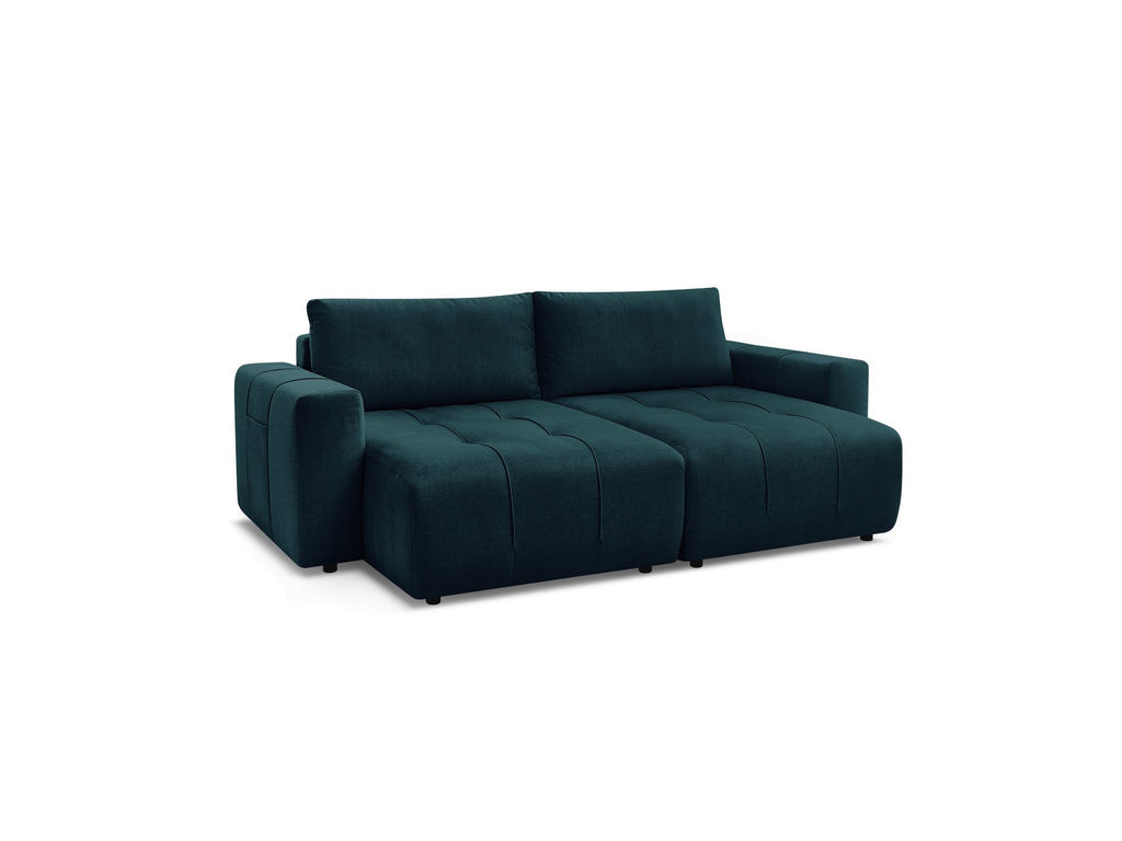 Sofá recto fijo de 4 plazas - Arsene - Asiento profundo - Tejido de terciopelo