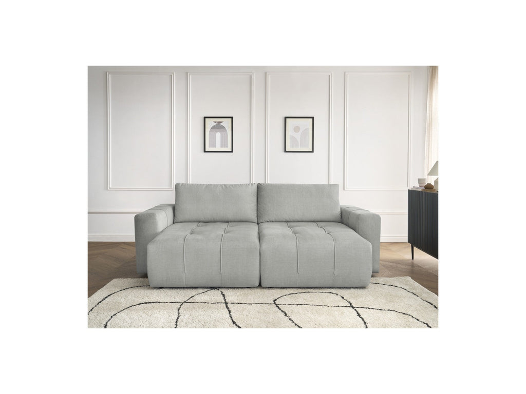 Sofá recto fijo de 4 plazas - Arsene - Asiento profundo - Tejido de terciopelo