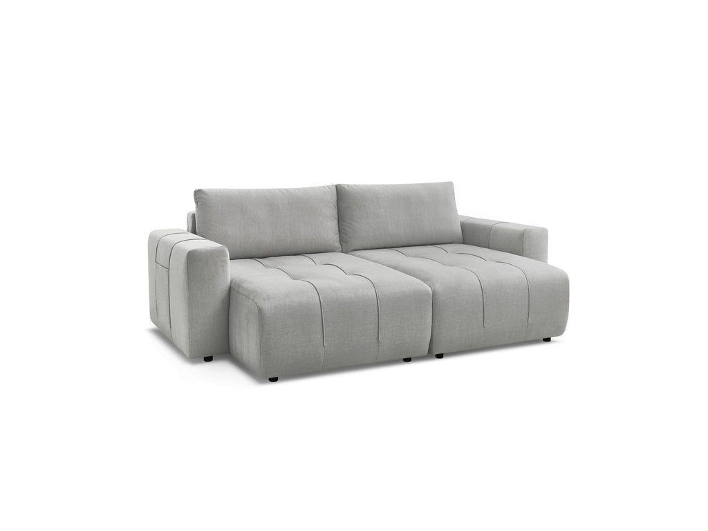 Sofá recto fijo de 4 plazas - Arsene - Asiento profundo - Tejido de terciopelo