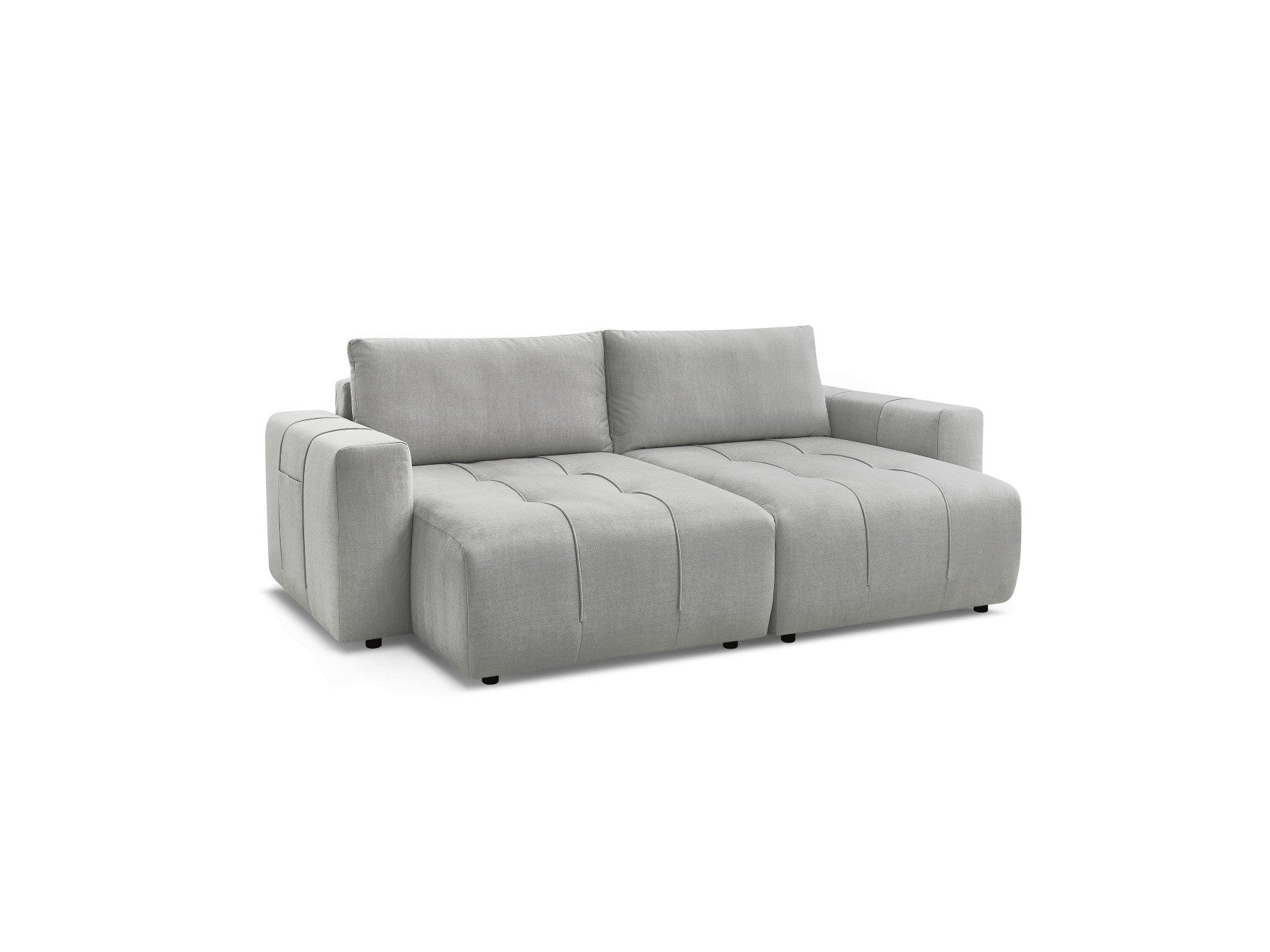 Sofá recto fijo de 4 plazas - Arsene - Asiento profundo - Tejido de terciopelo