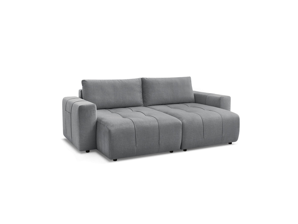 Sofá recto fijo de 4 plazas - Arsene - Asiento profundo - Tejido de terciopelo