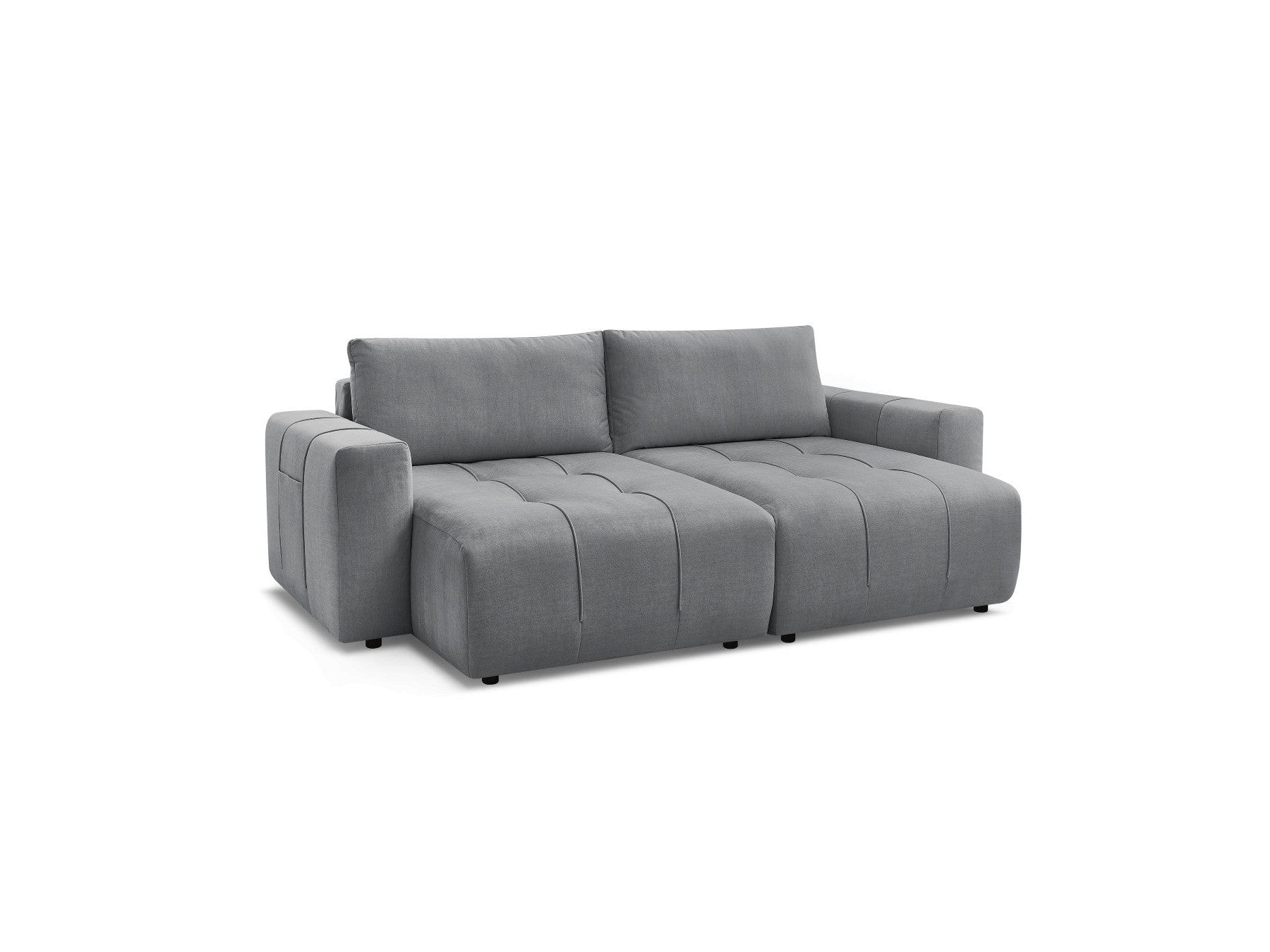 Sofá recto fijo de 4 plazas - Arsene - Asiento profundo - Tejido de terciopelo
