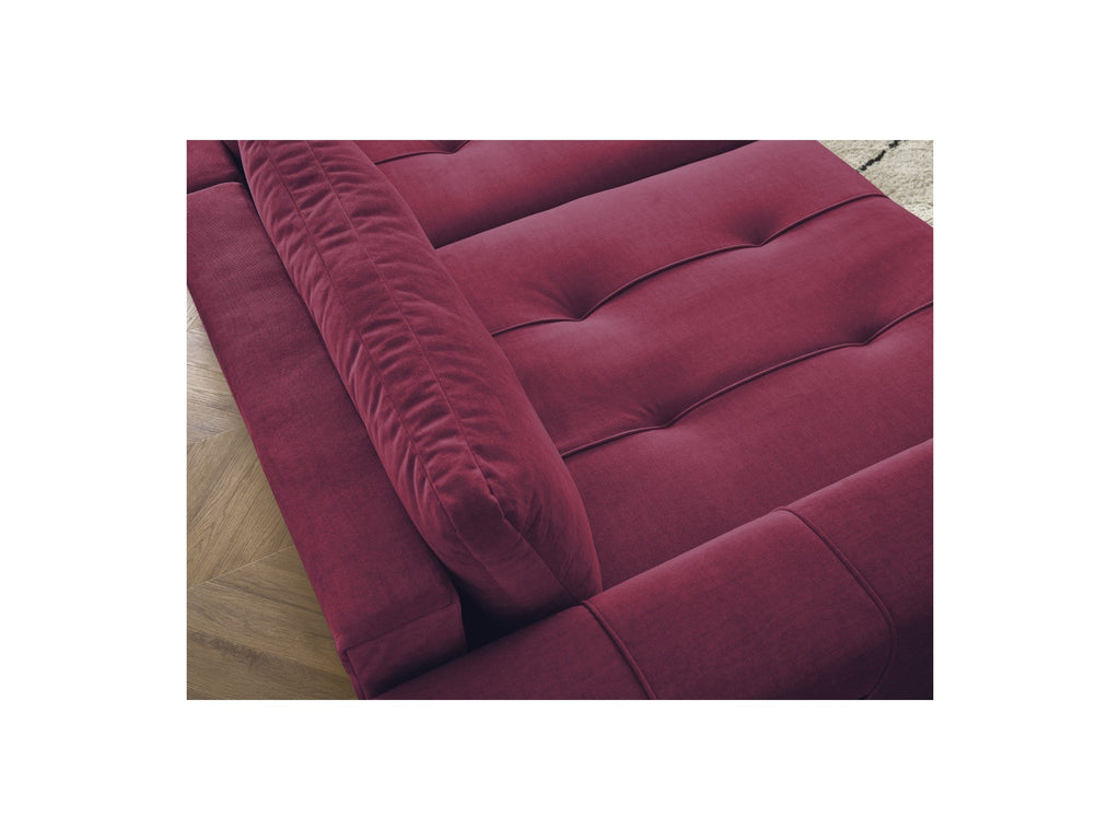Sofá recto fijo de 4 plazas - Arsene - Asiento profundo - Tejido de terciopelo