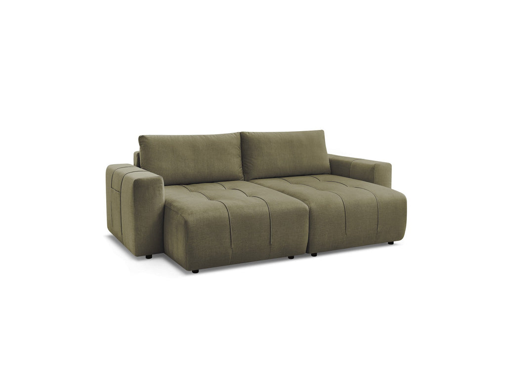 Sofá recto fijo de 4 plazas - Arsene - Asiento profundo - Tejido de terciopelo