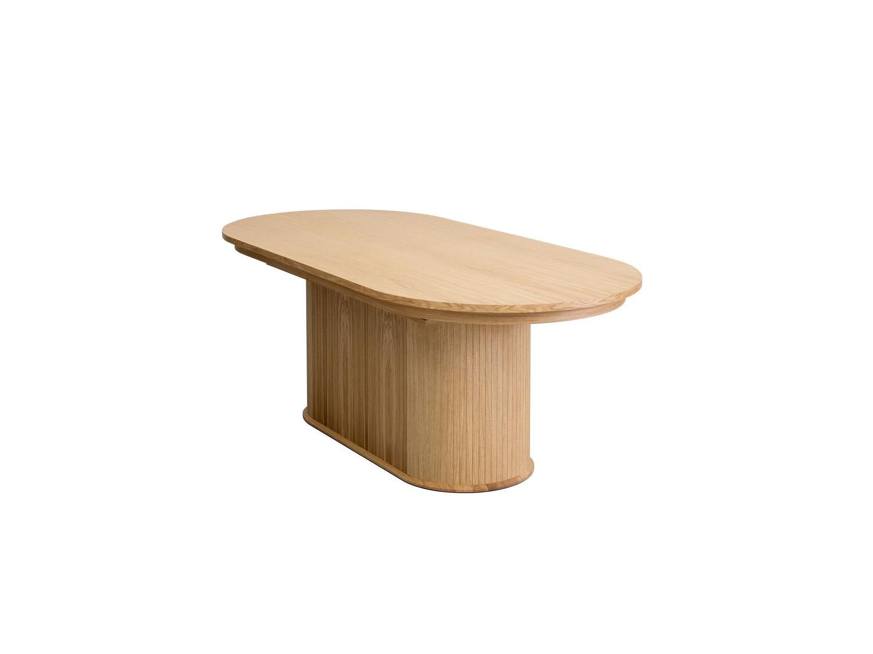 Malmousque - Conjunto con mesa de comedor extensible de 210 a 270 cm + 6 sillas Bastide de chapa de roble macizo