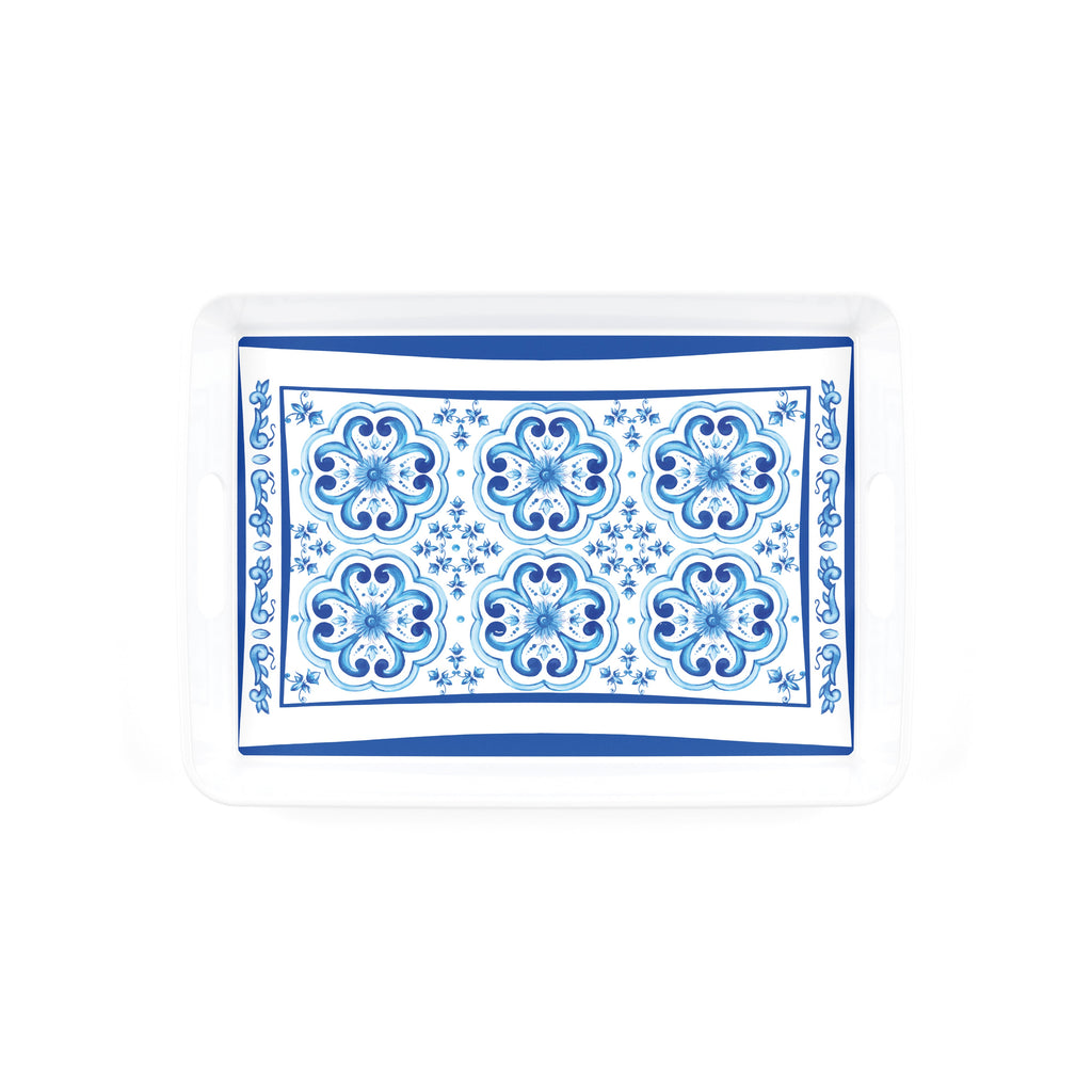 Blues - Rectangular Tray with Handles