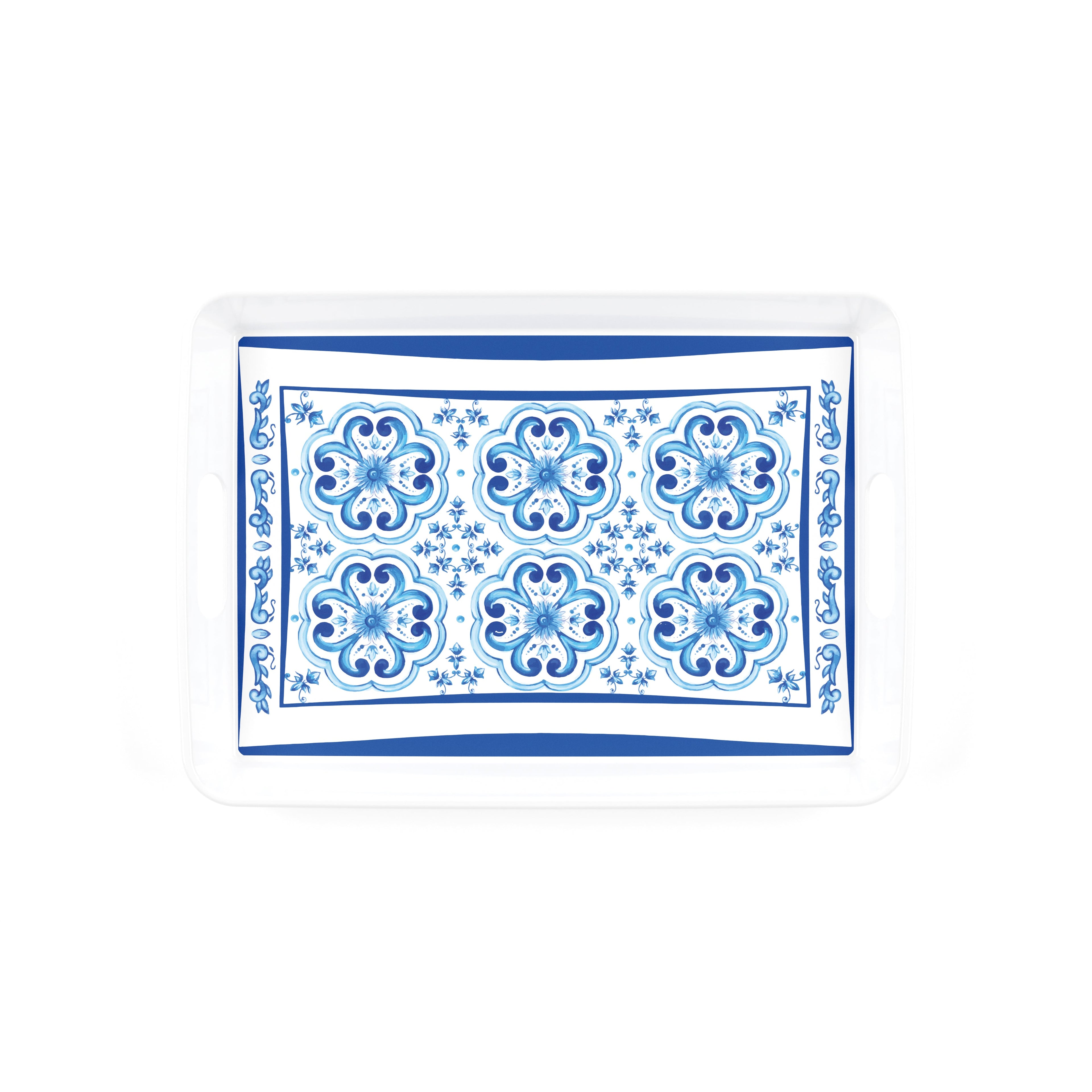 Blues - Rectangular Tray with Handles