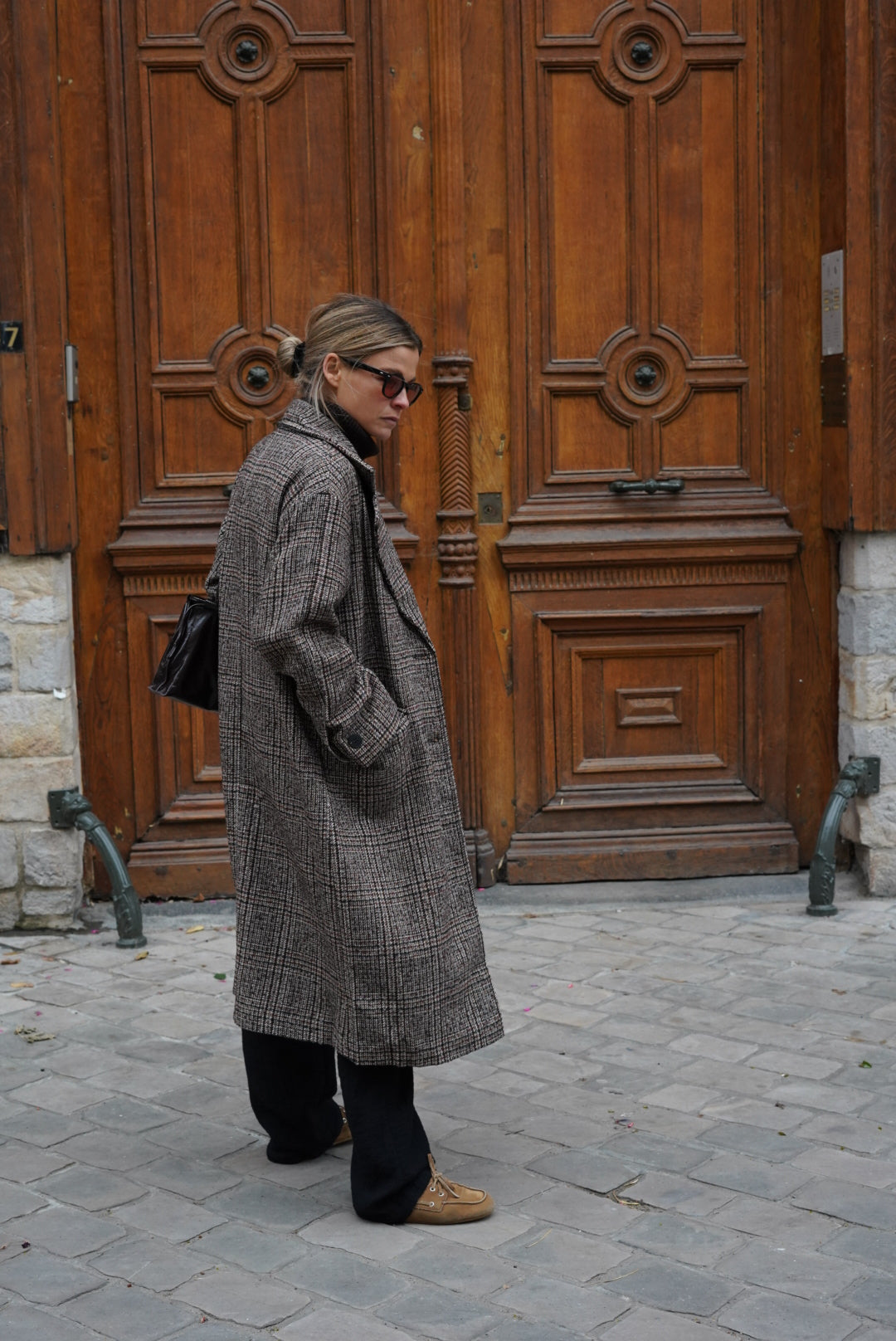 Nicolas Chocolate Check Coat