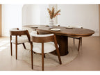 Malmousque - Conjunto con mesa de comedor extensible de 210 a 270 cm + 6 sillas Bastide de chapa de roble macizo