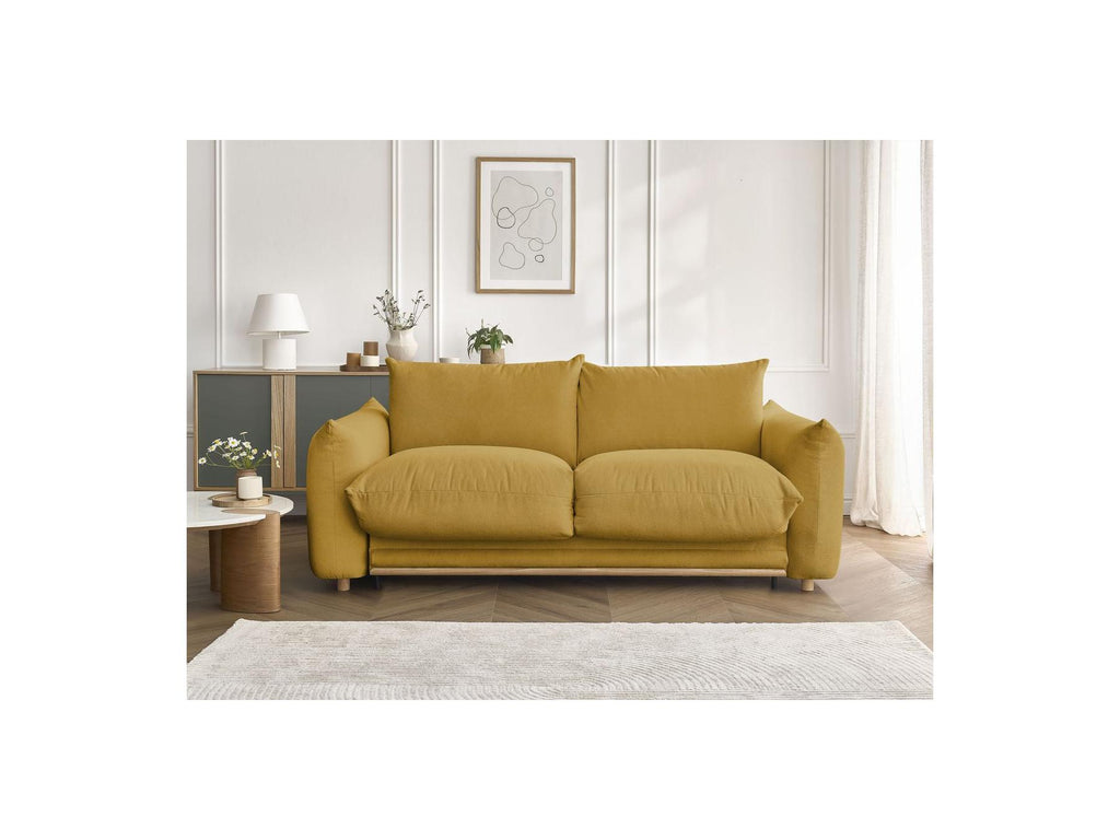 Ernest - Sofá recto convertible con apertura express - Tejido liso - 140X190