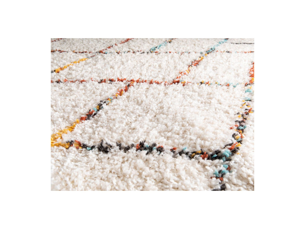 Eloise - Alfombra de pelo largo - Motivo gráfico - Multicolor